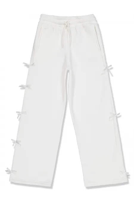 Bas de survêtement fille 10-13 ans écru - Emballage