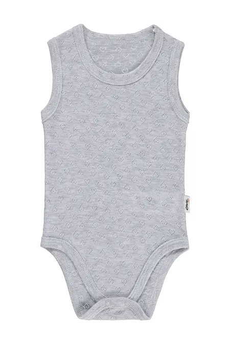 Body bébé à boutons-pression gris 0-24 mois - Emballage