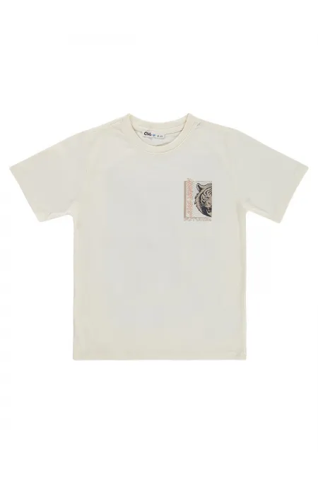 T-shirt garçon Km 6-9 ans écru - Emballage