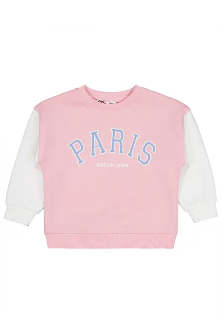 Kız Çocuk Sweatshirt 2-5 Yaş Pembe - Paket