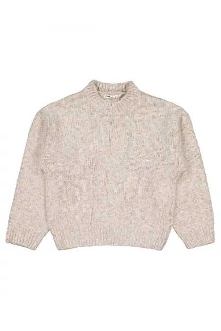 Kız Çocuk Kazak 10-13 Yaş Karmelanj - Paket