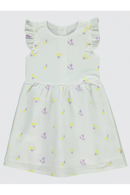 Ensemble gilet et robe pour fille de 6 à 9 ans, couleur écru - Pack