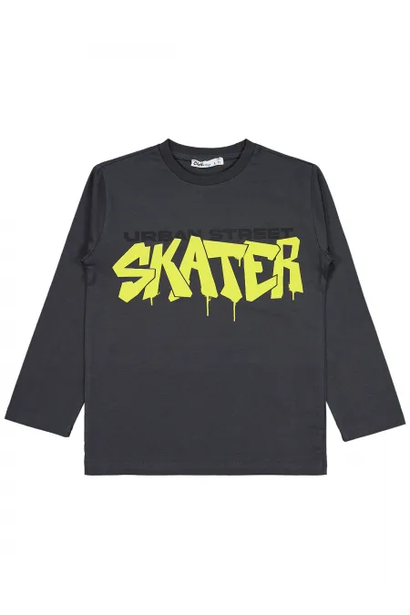 Erkek Çocuk Sweatshirt 6-9 Yaş Antrasit - Paket