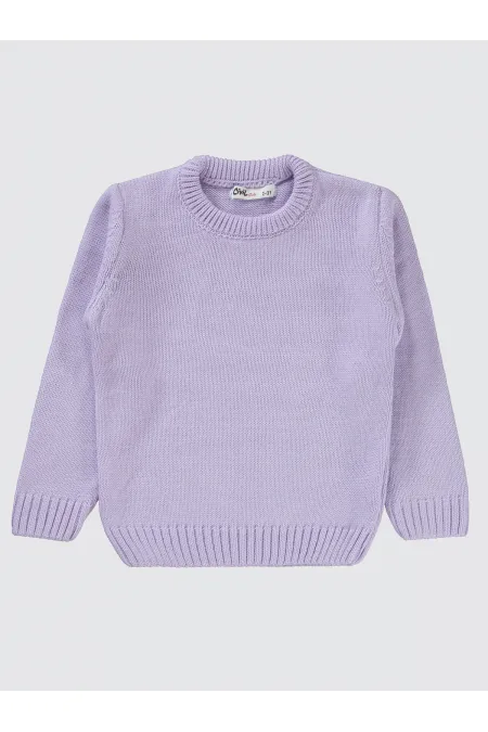 Pull pour fille de 2 à 5 ans, couleur lavande douce - Emballage