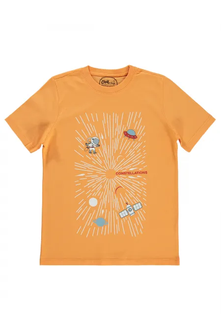Boys T-Shirt 10-13 Years Old Orange - Pack