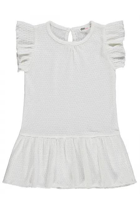 Girls' Jumpsuit and Dress Set, Ages 2-5, Off-White - Package