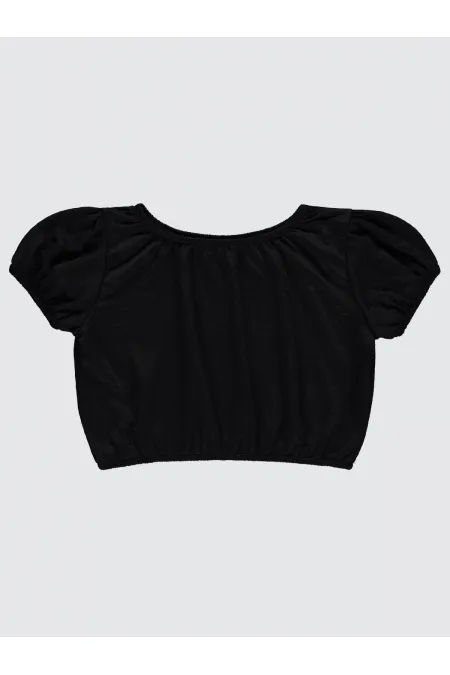 Kız Çocuk Tişört 10-13 Yaş Siyah - Paket