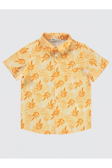 Erkek Çocuk Gömlek 6-9 Yaş Oranj - Paket