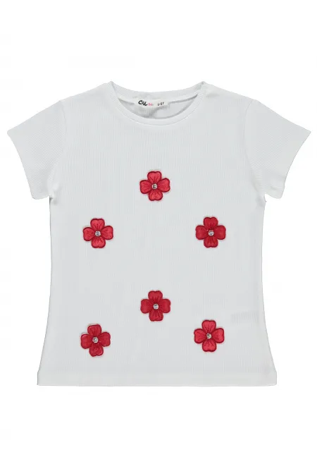 Girls' T-shirt, Ages 6-9, Off-White - Package
