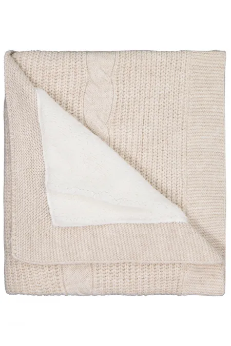 Couverture et lange pour bébé 0-24 mois beige - Emballage