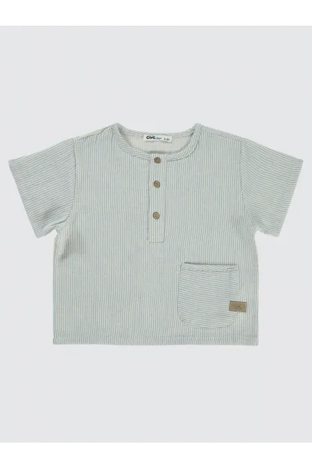 Chemise garçon bleue 2-5 ans - Emballage