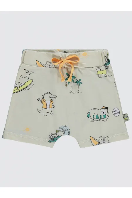 Bebek Şort 0-24 Ay Taş Rengi - Paket