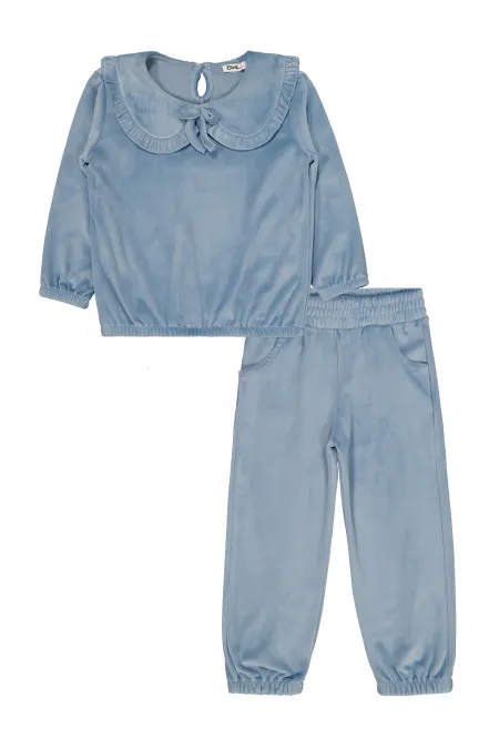 Ensemble de survêtement bleu pour filles de 2 à 5 ans - Emballage