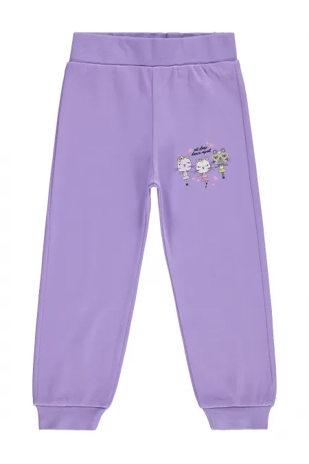 Pantalon de survêtement pour filles Km 2-5 ans Violet - Lot