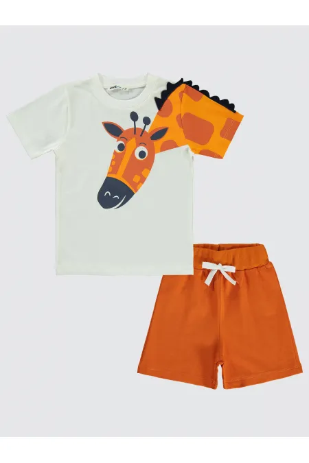 Erkek Çocuk Takım 2-5 Yaş Ekru - Paket