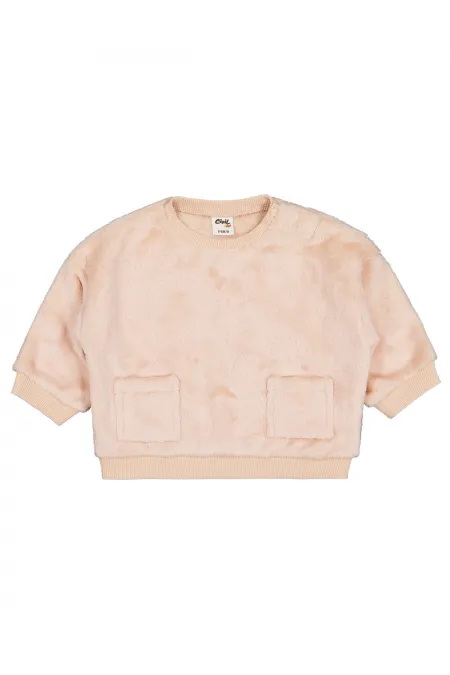 Bebek Sweatshirt 0-24 Ay Açık SütlüKahve - Paket