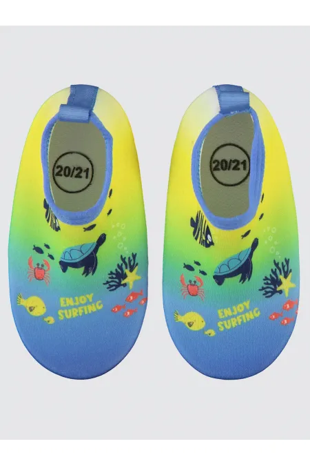 Chaussures de plage pour garçons, pointures 21 à 25, bleues - Emballage