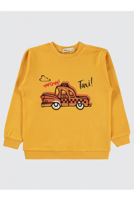 Erkek Çocuk Sweatshirt 2-5 Yaş Hardal - Paket