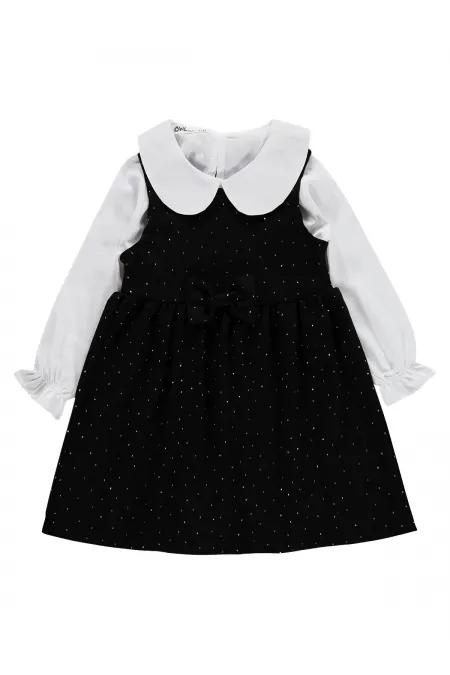 Ensemble combinaison et robe pour fille, 2-5 ans, noir - Emballage