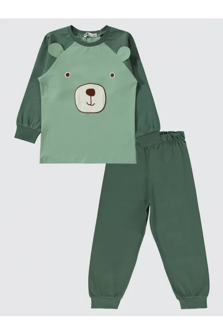 Ensemble pyjama garçon 2-5 ans kaki foncé - Emballage