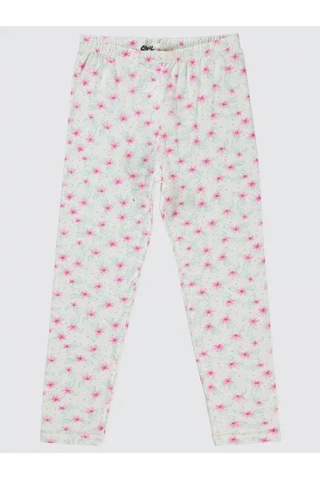 Collants pour filles de 6 à 9 ans, écru - Paquet