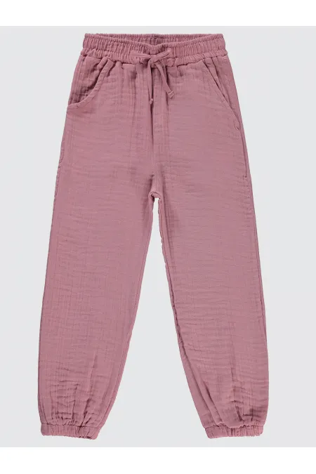 Kız Çocuk Pantolon 6-9 Yaş Gül Kurusu - Paket