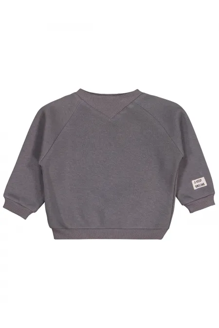 Bebek Sweatshirt 0-24 Ay Füme - Paket