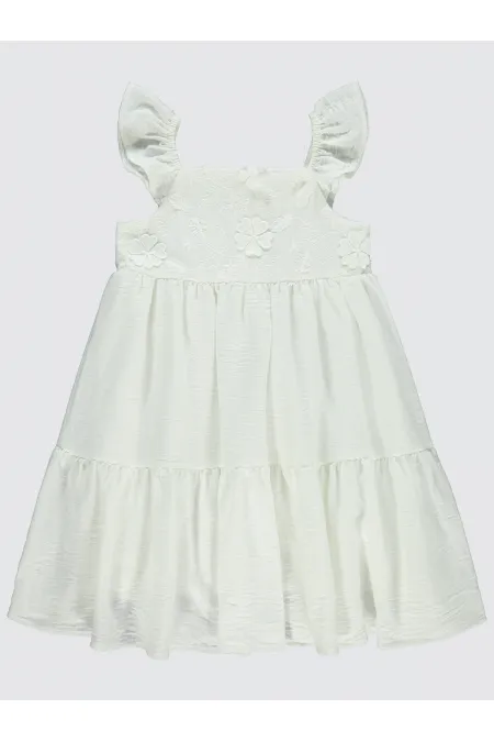 Girl's Vest and Dress 6-9 Years Old Ecru - Package