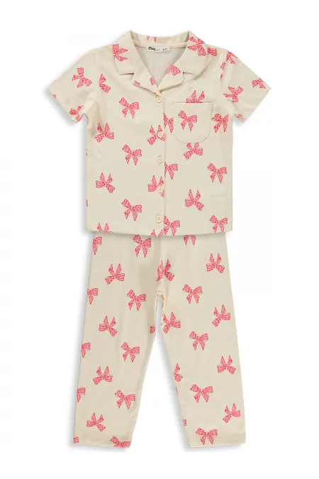 Ensemble pyjama fille, 6-9 ans, ivoire - Emballage