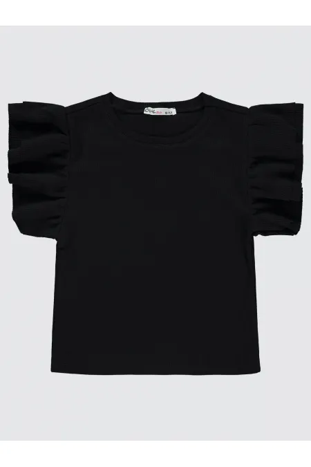 Girls' T-Shirt 10-13 Years Old Black - Pack