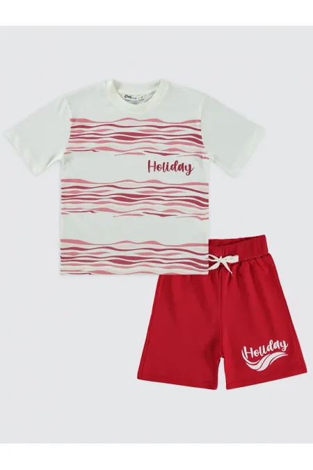 Boys' Suit 2-5 Years Old Red - Package
