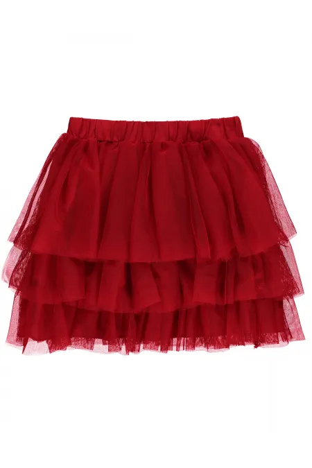 Kız Çocuk Etek 6-9 Yaş Kırmızı - Paket