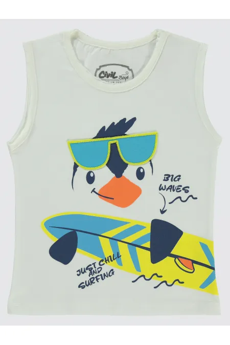 Boys T-Shirt 2-5 Years Old Ecru - Package