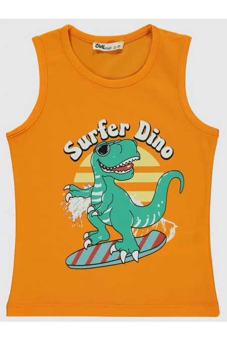 Boys T-Shirt 2-5 Years Old Light Orange - Package