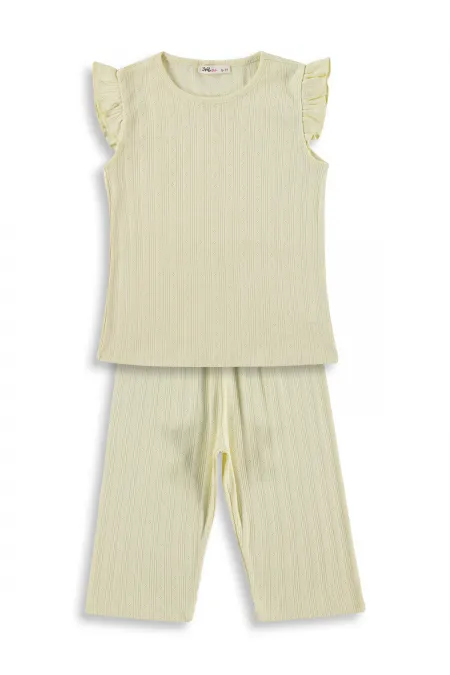 Kız Çocuk Pijama Takımı 6-9 Yaş Sarı - Paket Kız Çocuk Pijama Takımı 6-9 Yaş Sarı - Paket
