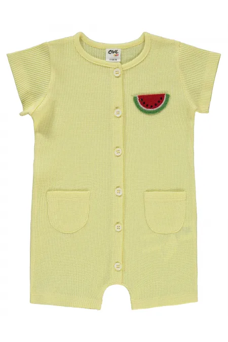 Grenouillères bébé 0-24 mois jaunes - Lot