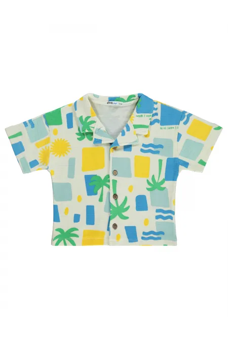 Boys' Shirt, Ages 2-5, Off-White - Package