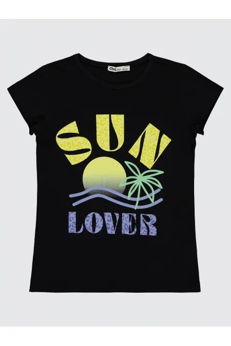 Girls' T-Shirt 10-13 Years Old Black - Pack