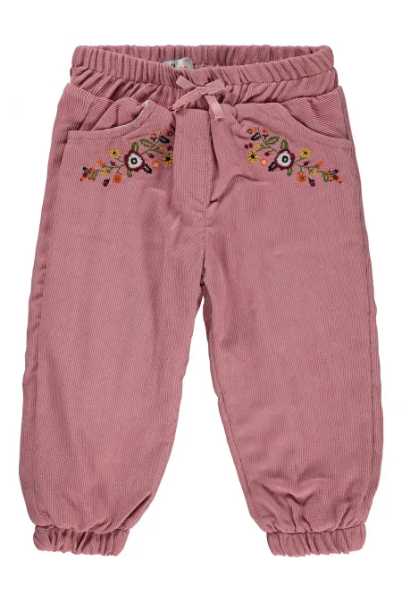 Kız Çocuk Pantolon 2-5 Yaş Pudra - Paket
