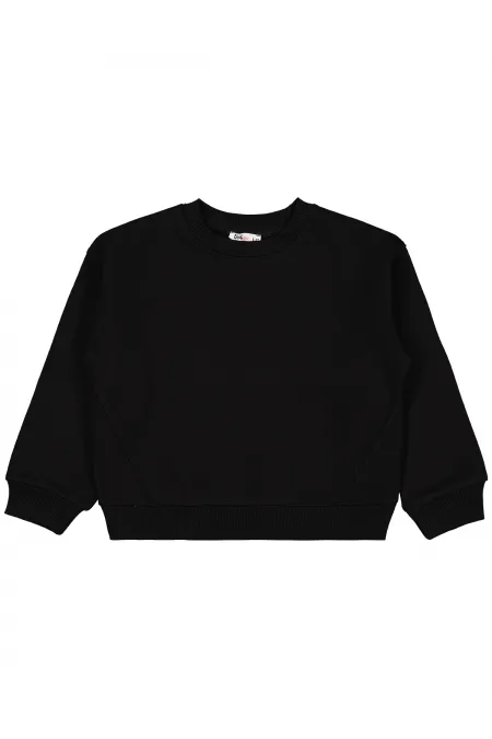Kız Çocuk Sweatshirt 6-9 Yaş Siyah - Paket