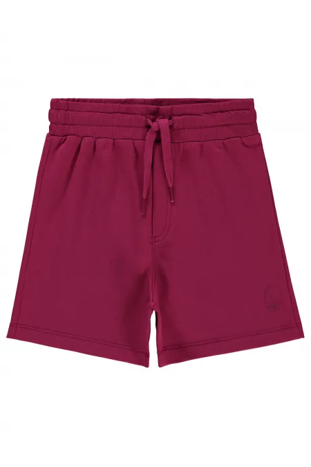 Shorty garçon prune 6-9 ans - Paquet