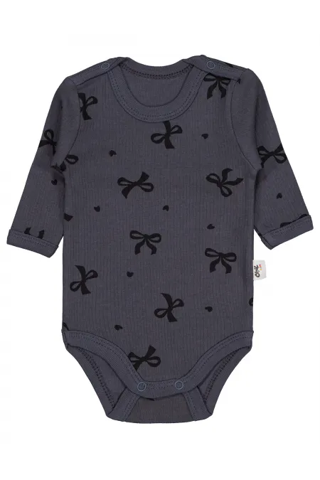 Baby Snap Bodysuit Km 0-24 Months Anthracite - Package