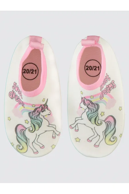 Chaussures de plage pour fille, pointures 21 à 25, blanches - Emballage