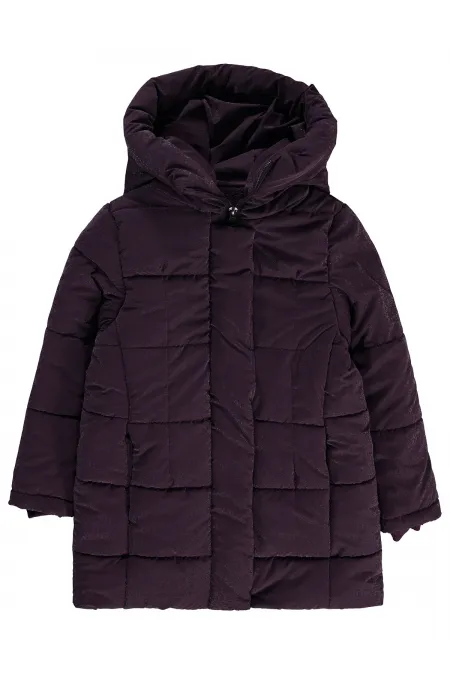 Kız Çocuk Mont 6-9 Yaş Mürdüm - Paket