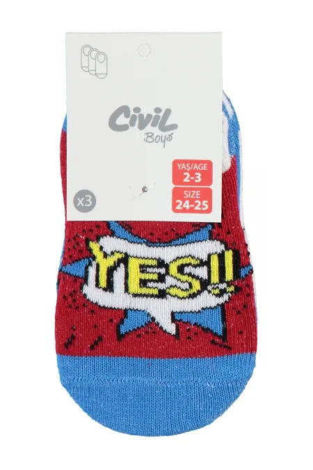 Chaussettes de ballerine pour garçon de 2 à 9 ans, taille standard - Paquet