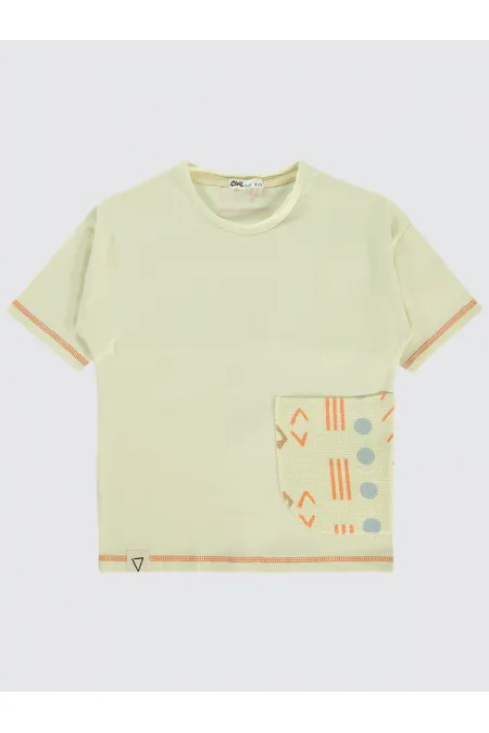 Erkek Çocuk Tişört 6-9 Yaş Ekru - Paket