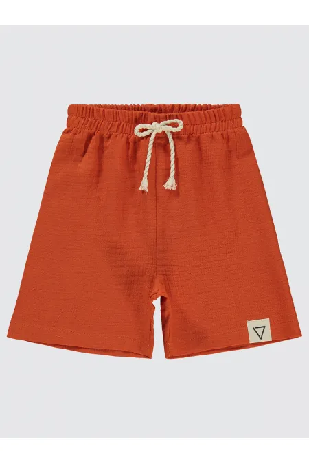 Short garçon orange 2-5 ans - Paquet