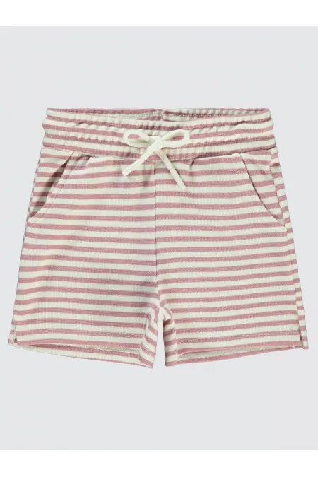 Kız Çocuk Şort 2-5 Yaş Koyu Pudra - Paket