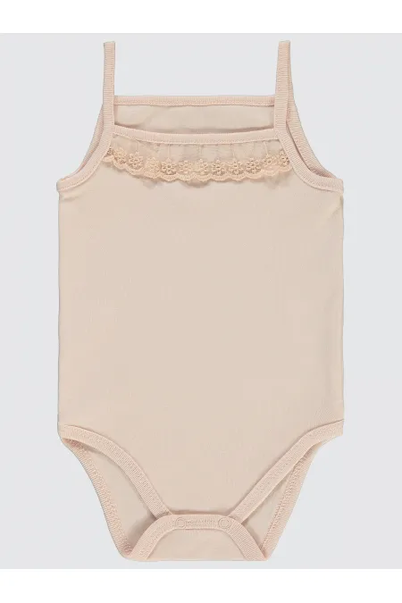 Bebek Çıtçıtlı Badi 3-6-9 Ay Pudra - Paket