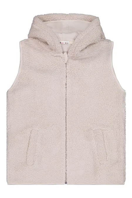 Kız Çocuk Yelek 10-13 Yaş Taş Rengi - Paket